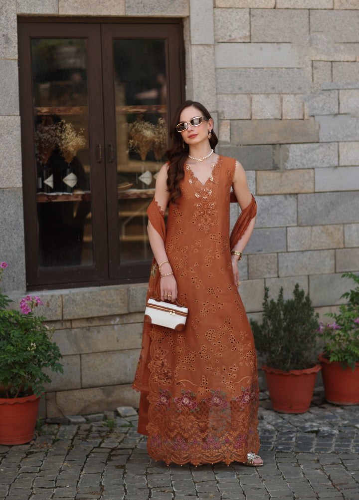Noor by Saadia Asad Unstitched Embroidered Laserkari Lawn 3 Piece Suit SA26ULNL D6 - Lawn Collection