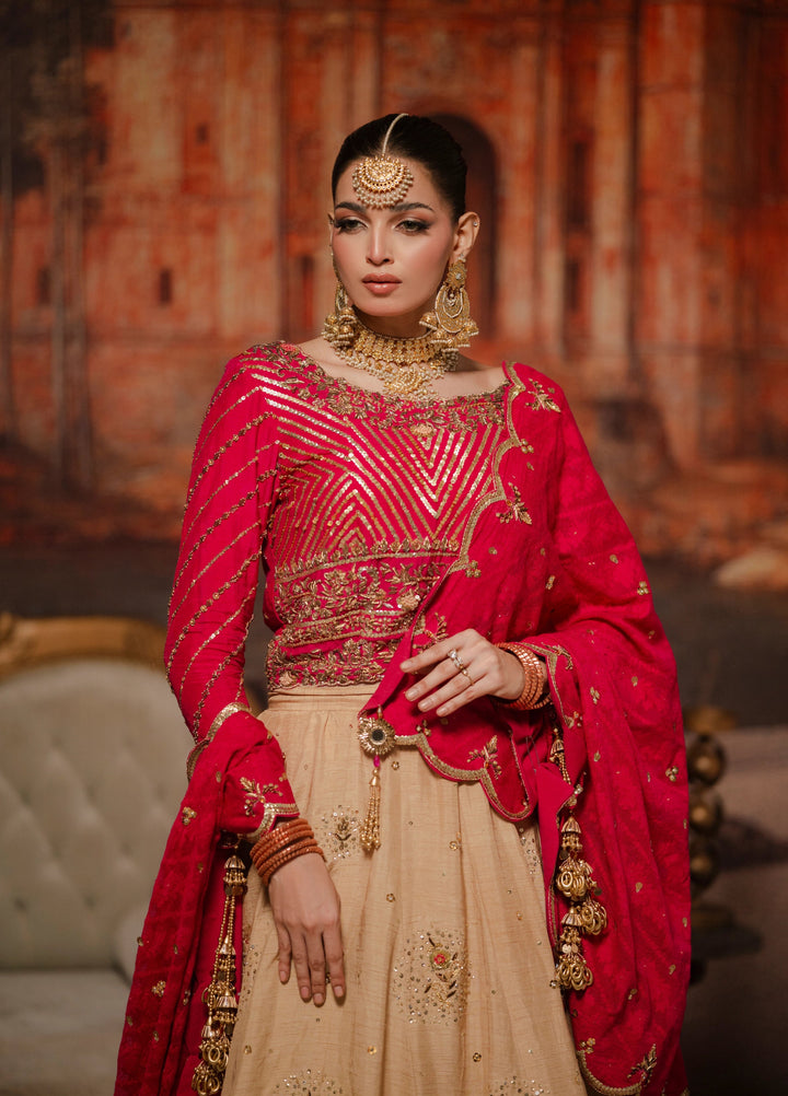 Lia by Miras Women Pret 3 Piece Embroidered Korean Rawsilk RIMZA - Festive Collection