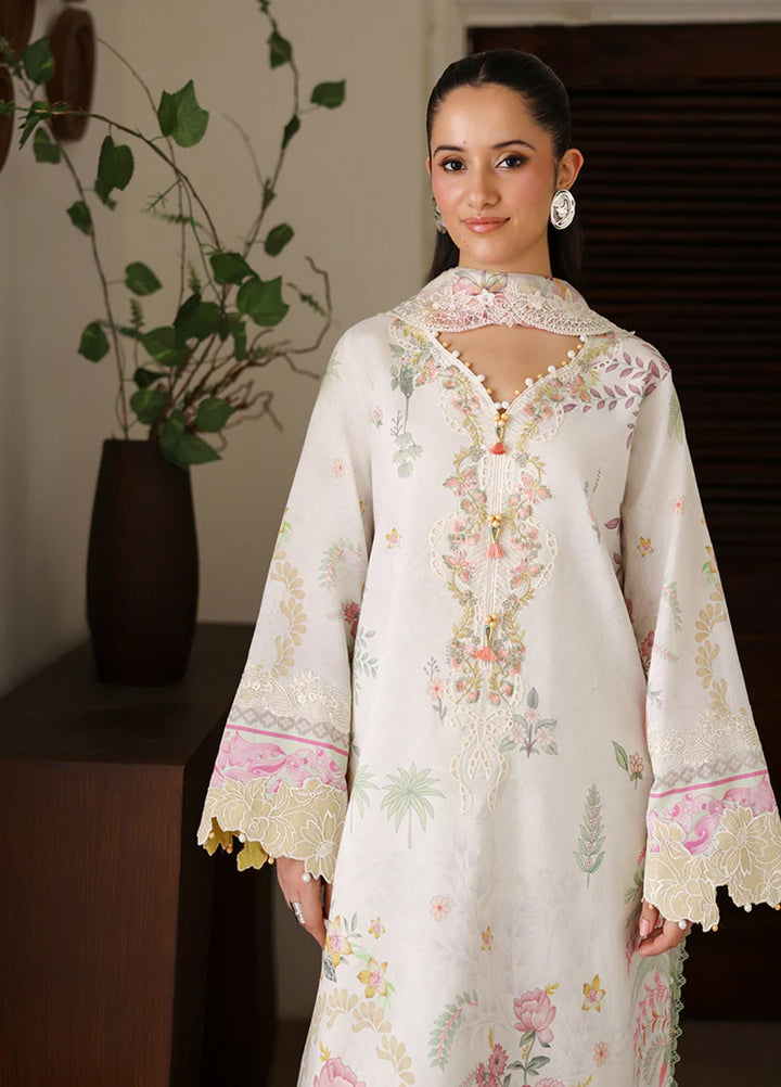 Sunlit Tales by Roheenaz Unstitched Embroidered Lawn 3 Piece Suit RN26ULS Petalbeam RUNSS260704 - Lawn Collection