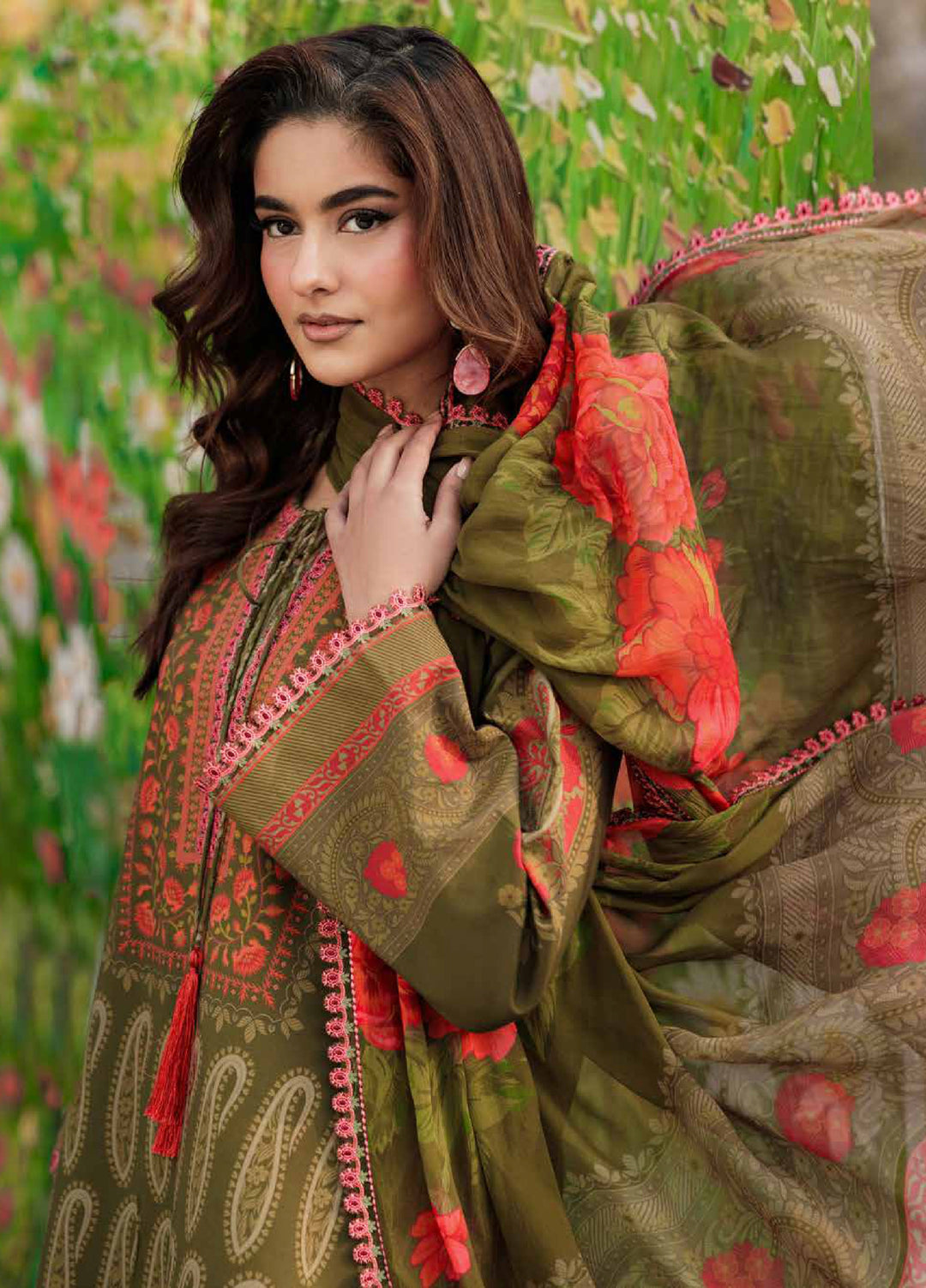 Combination by Charizma Unstitched Embroidered Lawn 3 Piece Suit CHR26UCL CC6-11 - Summer Collection