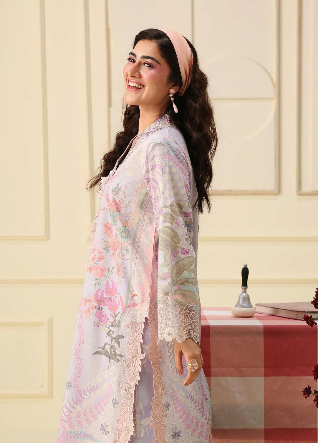 Soleil Hemline by Mushq Unstitched Printed Lawn 3 Piece Suit MU26USL Flora Amour HUNSS260310 - Festive Collection