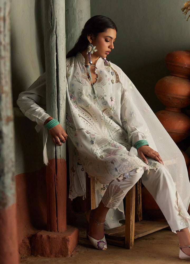 Meili by Zaha Unstitched Embroidered Lawn 3 Piece Suit ZK26UML ZL26-10A - Festive Collection