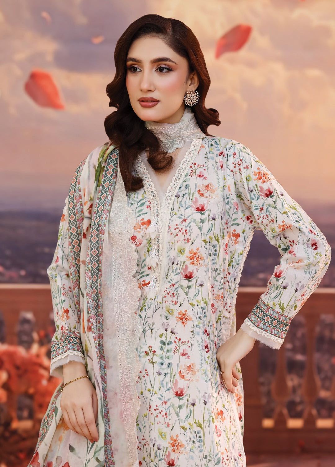 Salina by Regalia Textile Unstitched Cutwork Embroidered Lawn 3 Piece Suit RG26USCL D-2 - Summer Collection