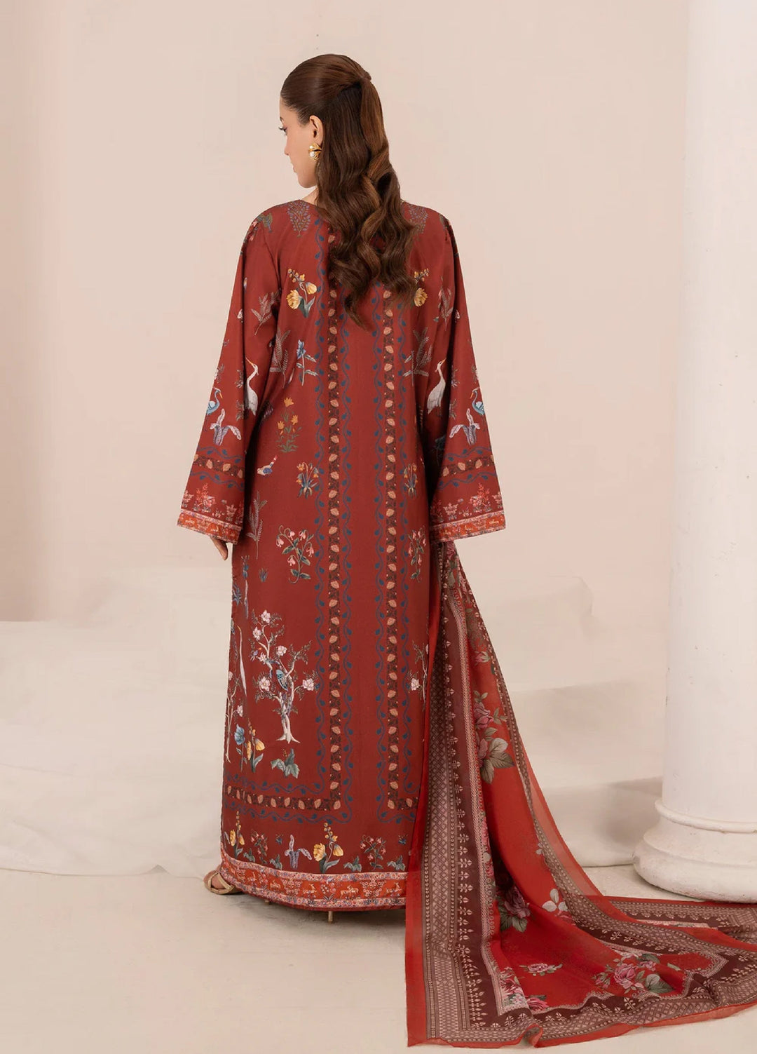 Crimson Hawk by Chandan Nagri Women Pret Printed Crepe 3 Piece Suit ZYRA - Casual Collection