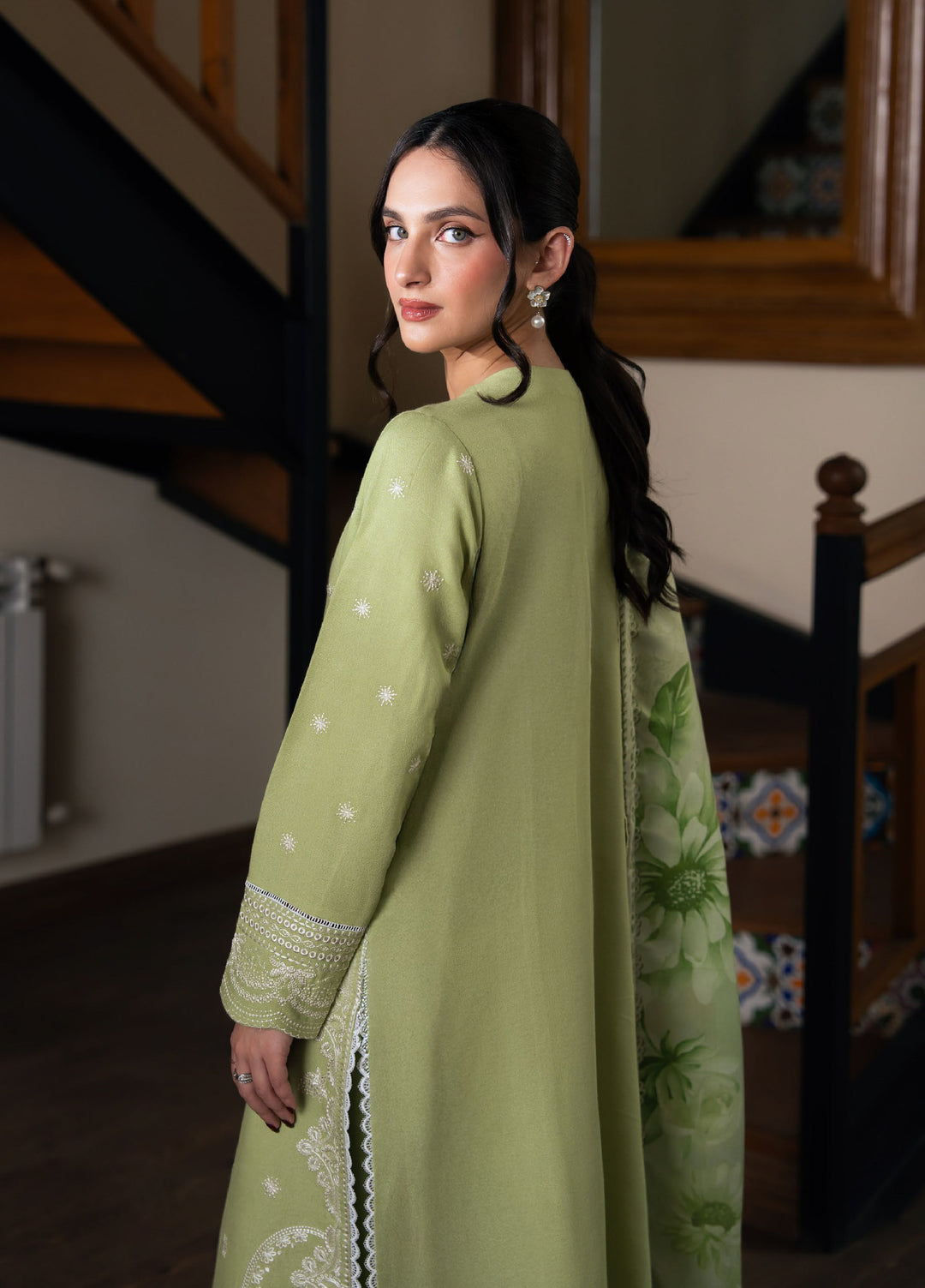Neeshay Winter Reverie Unstitched Karandi Embroidered Suits 3 Piece NSH25WR Virsine - Winter Collection