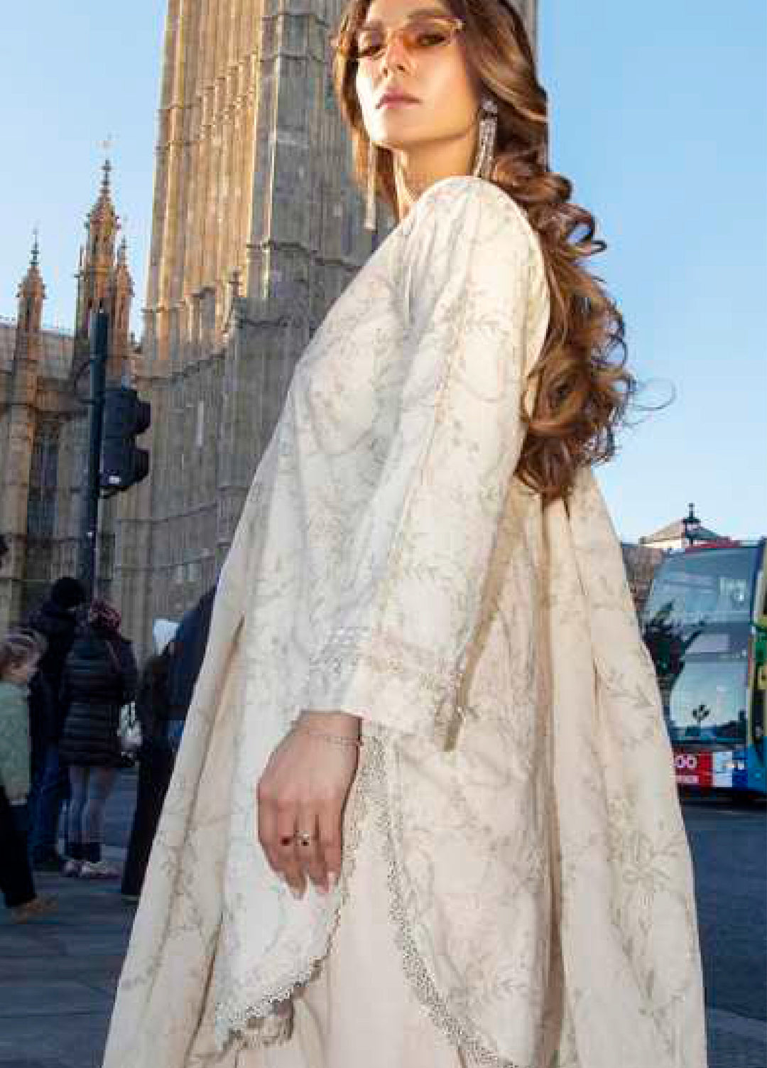 AL Zohaib Dhagakari Unstitched Embroidered Lawn 3 Piece Suit AZ26UD D-1 - Summer Collection