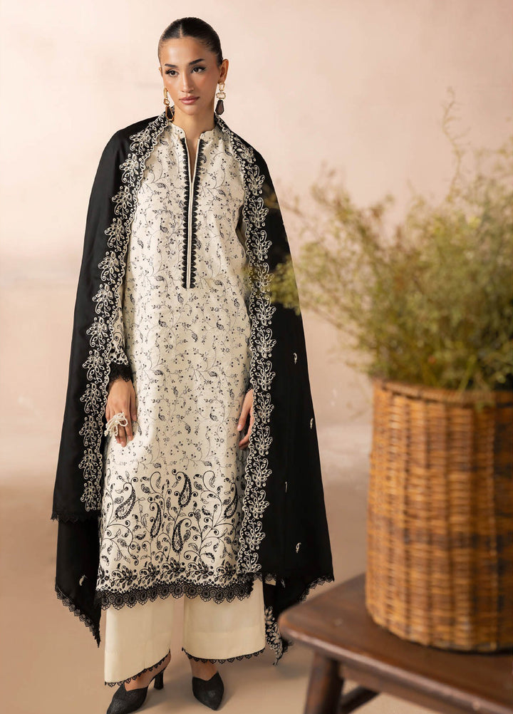 Sareen by Rajbari Unstitched Premium Viscose Chikankari 3 Piece RB25SC D-01 - Winter Collection