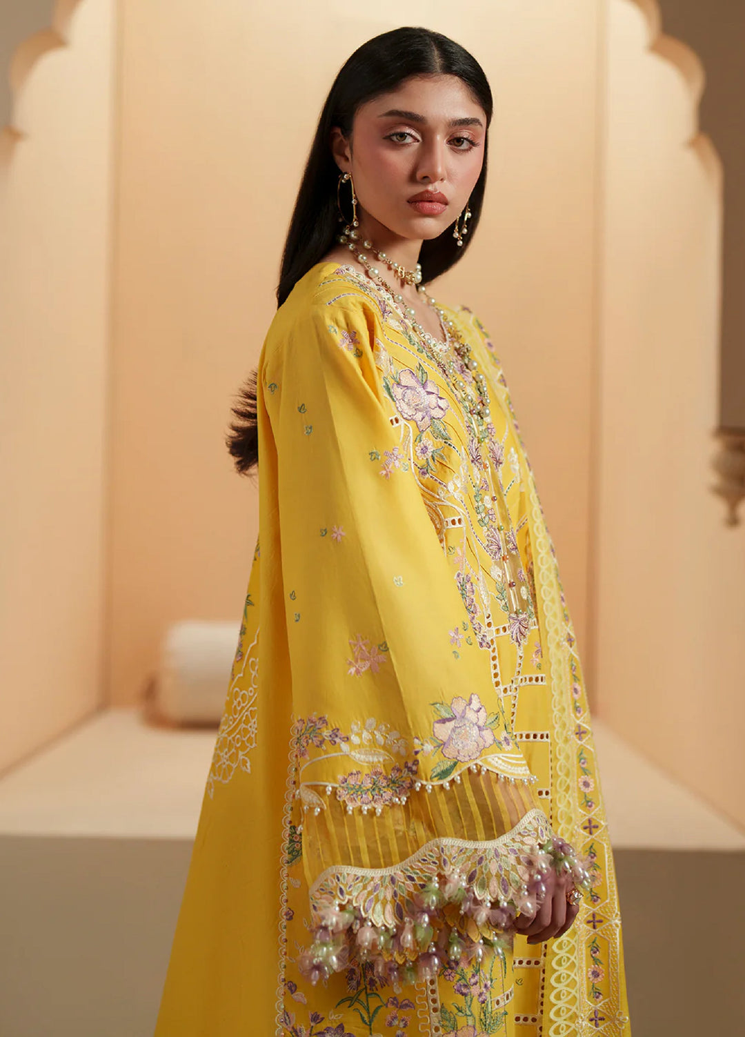 Mashriq by Bin Ilyas Unstitched Embroidered Lawn 3 Piece Suit BI26UML D111A - Festive Collection