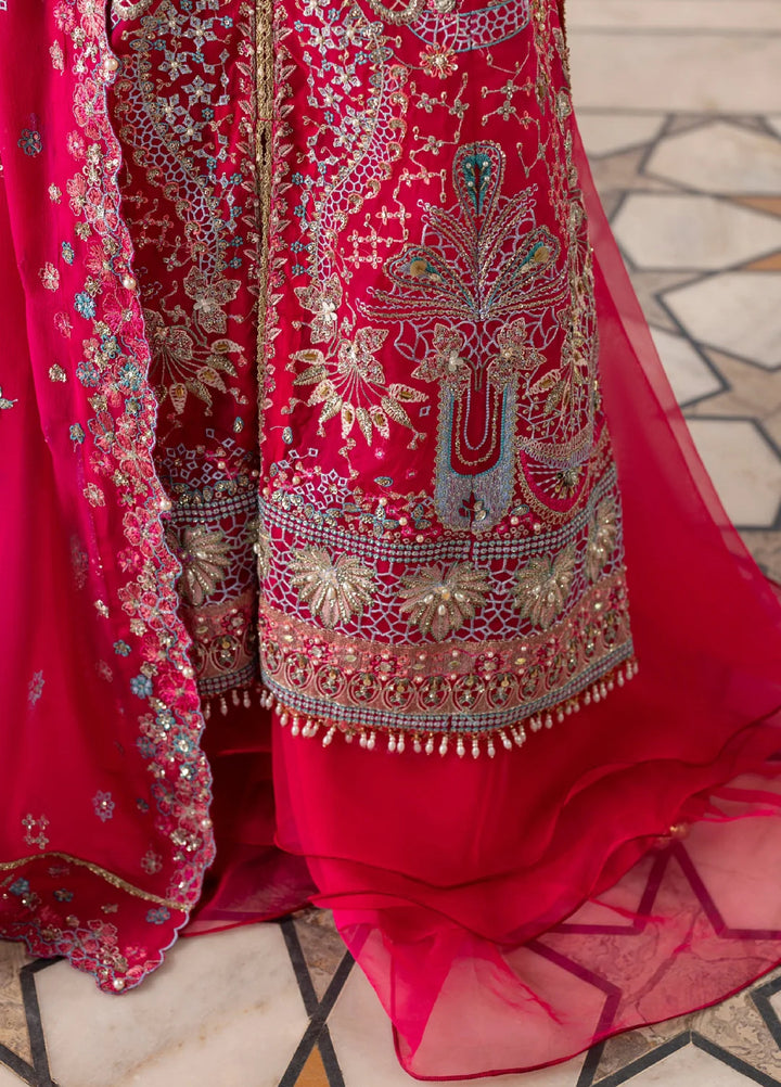 Ember by Aylin Unstitched Organza Embroidered Suits 3 Piece AYL25EF D3- Fuchsia - Festive Collection