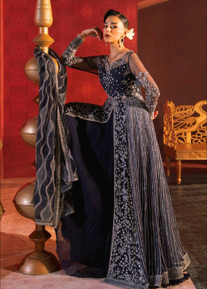 Zarmina by Zariya Unstitched Embroidered Bareeze Net 3 Piece Suit ZRY26UZ ZB50046 - Festive Collection