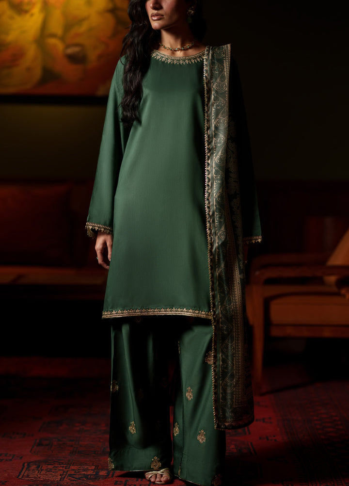 Elara by Casuallite RTW Embroidered Silk Viscose 3 Piece Suit CL26PSE D4 Serenique - Festive Collection