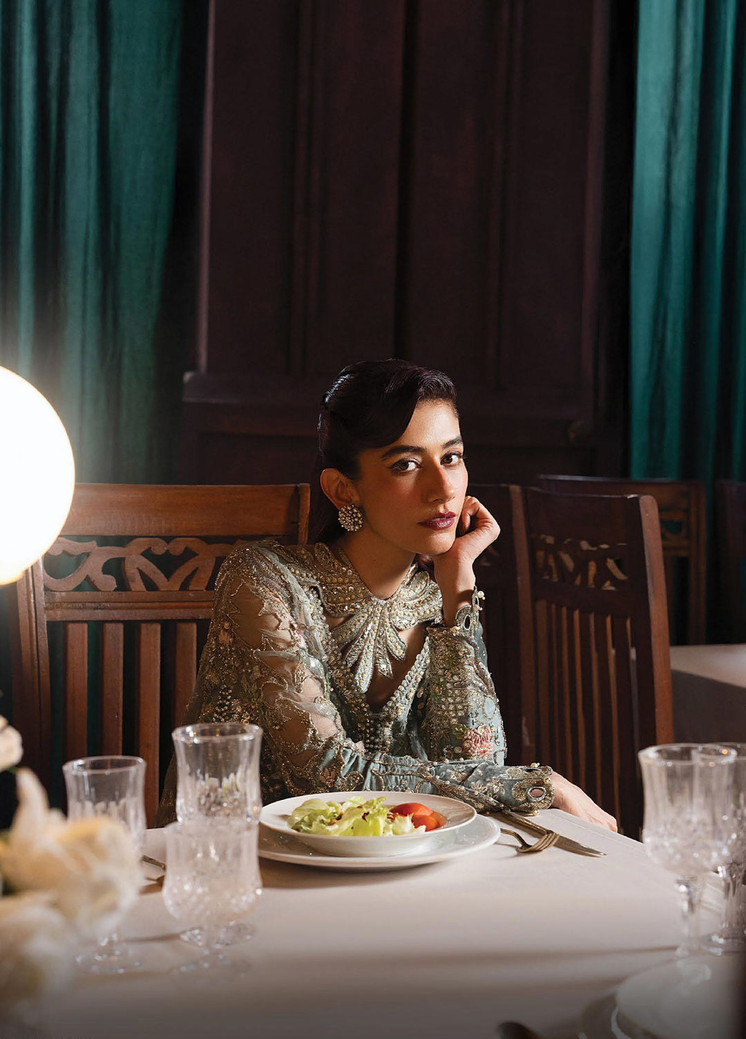 Hayat by Afrozeh Unstitched Organza Embroidered Suits 3 Piece AF25HU AFH-25-01 MEHVES - Festive Collection