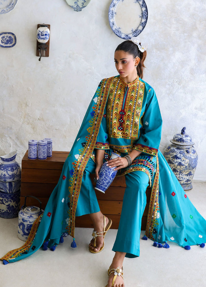 Freesia by Gul Ahmed Unstitched Embroidered Lawn 3 Piece Suit GA26UFL CL-52569 - Summer Collection