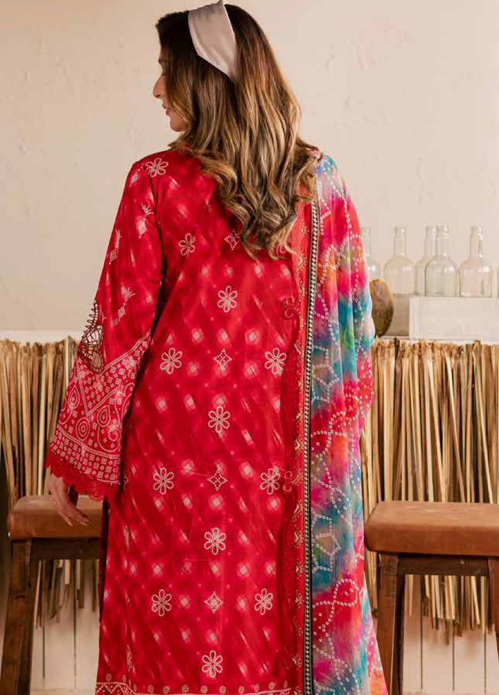 Gardenia by Nureh Unstitched Embroidered Lawn 3 Piece Suit NU26ULG NSG-223 - Summer Collection
