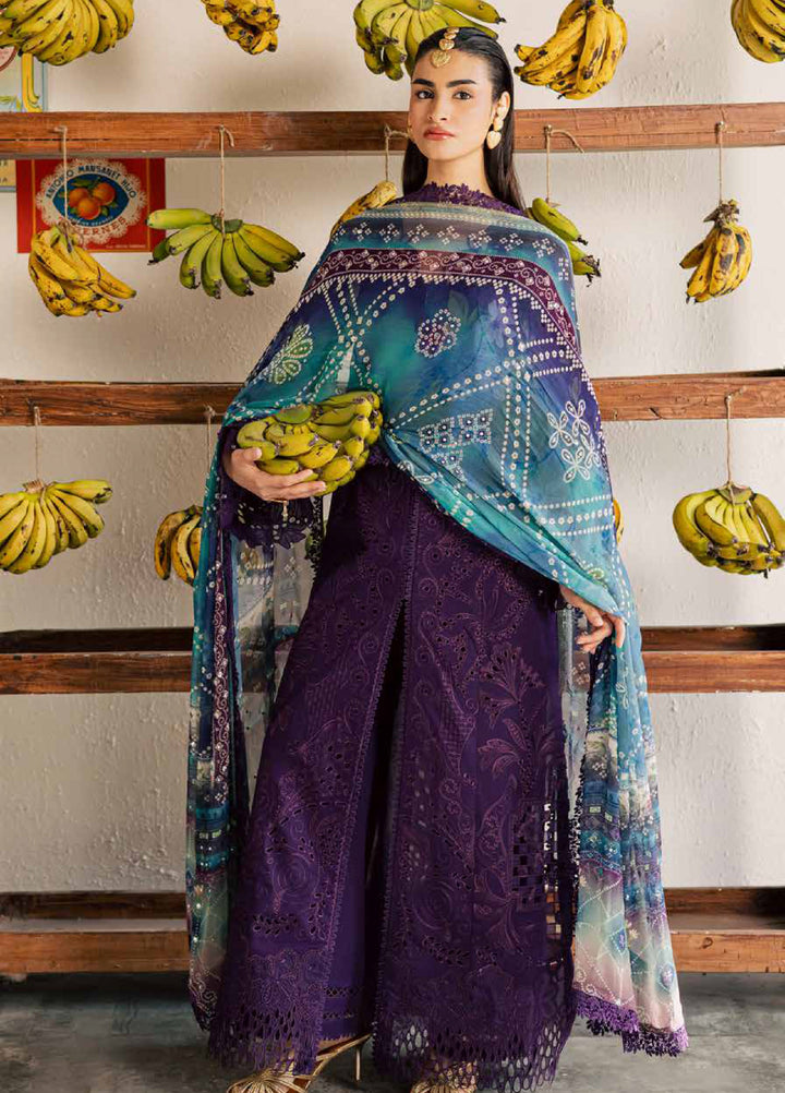 Bazar by Nureh Unstitched Chikankari Lawn 4 Piece Suit NU26UNL NE-253 - Eid Collection