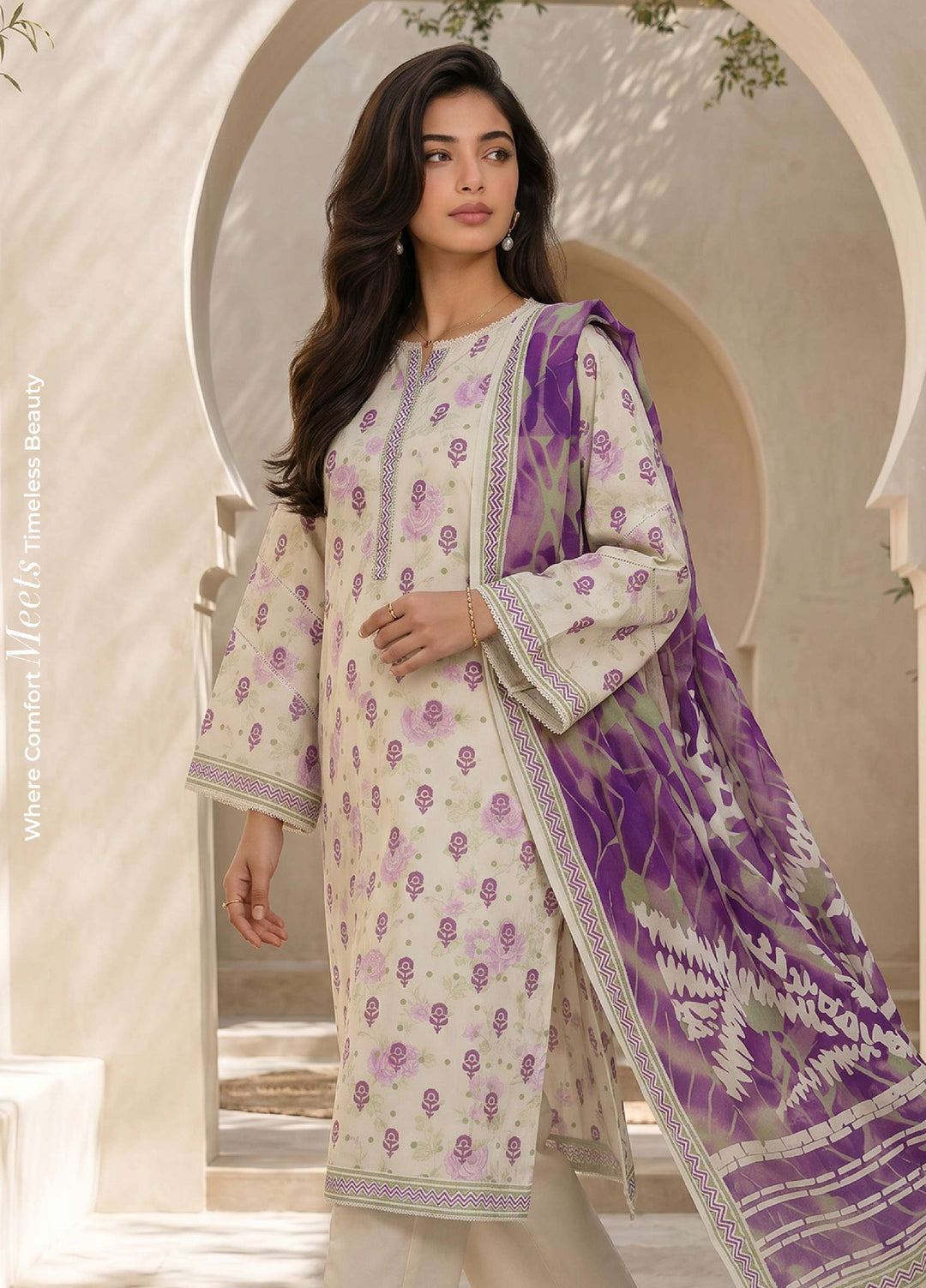 Zellbury Unstitched Printed Lawn 3 Piece Suit ZB26UCVII WUS26X38053 - Casual Collection