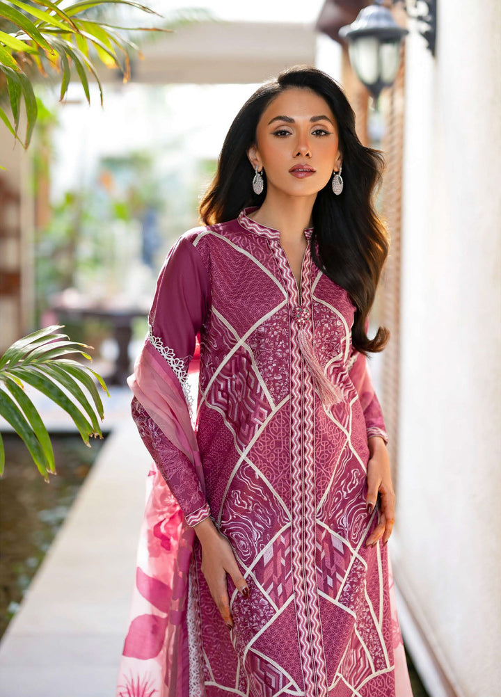 Astoria by Mushq Unstitched Embroidered Lawn 3 Piece Suit MQ26UAL 303-Rosea - Festive Collection