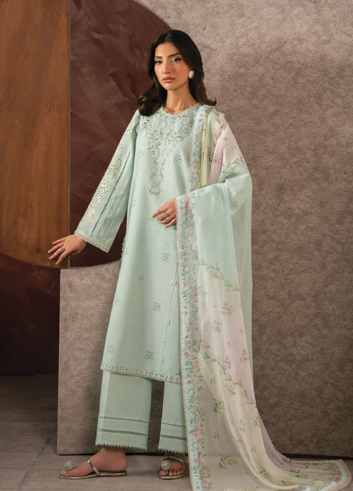 Seran Unstitched Embroidered Lawn 3 Piece Suit SN26ULLE Selise D-01 - Eid Collection