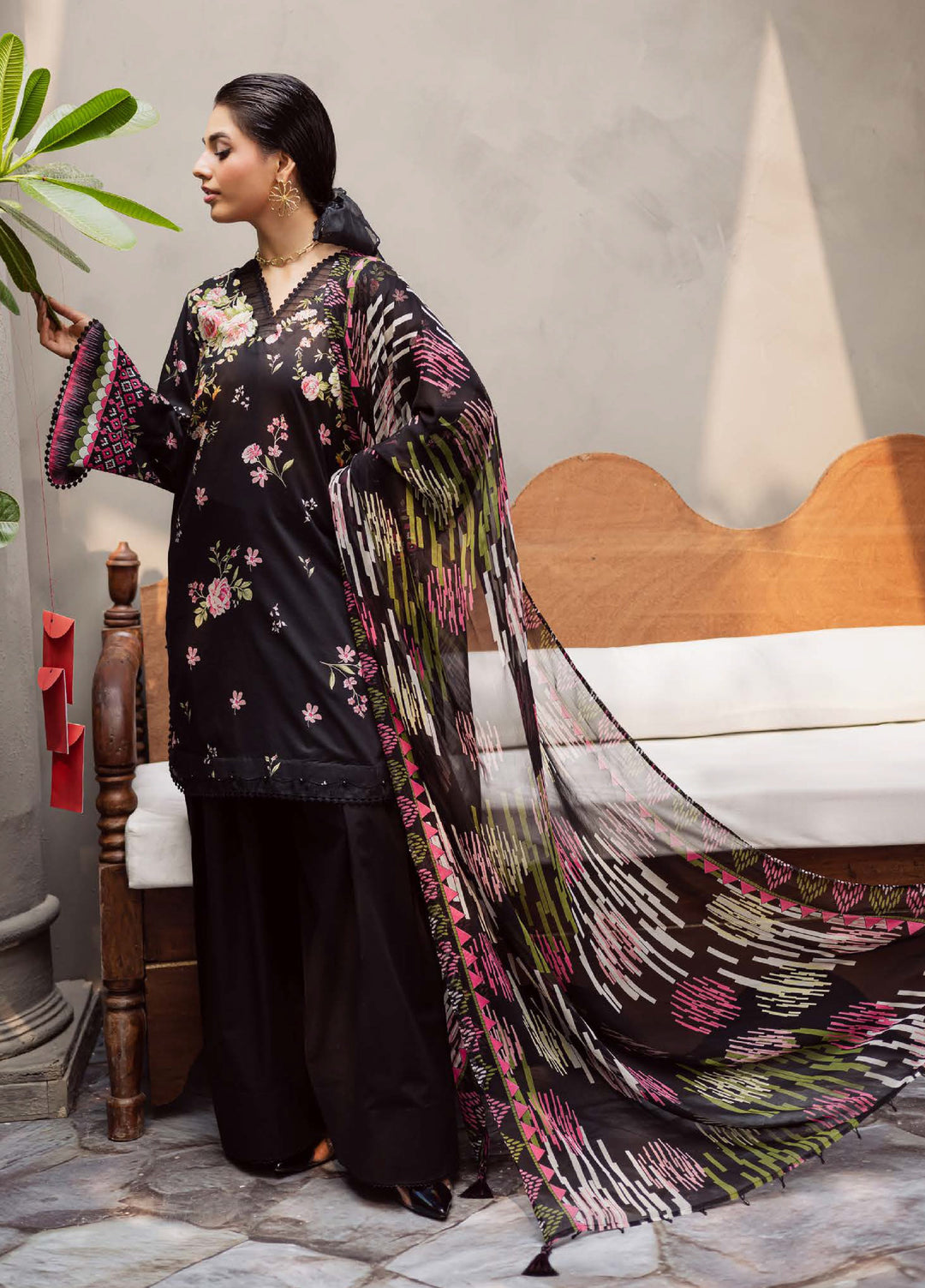 Signature Prints by Nureh Unstitched Printed Lawn 3 Piece Suit NU26USL SP-162 - Summer Collection