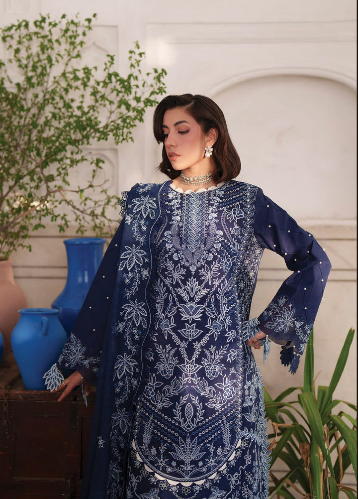 Nilofer by Mahnur Unstitched Embroidered Luxury Lawn 3 Piece Suit MN26ULN N-4 - Summer Collection