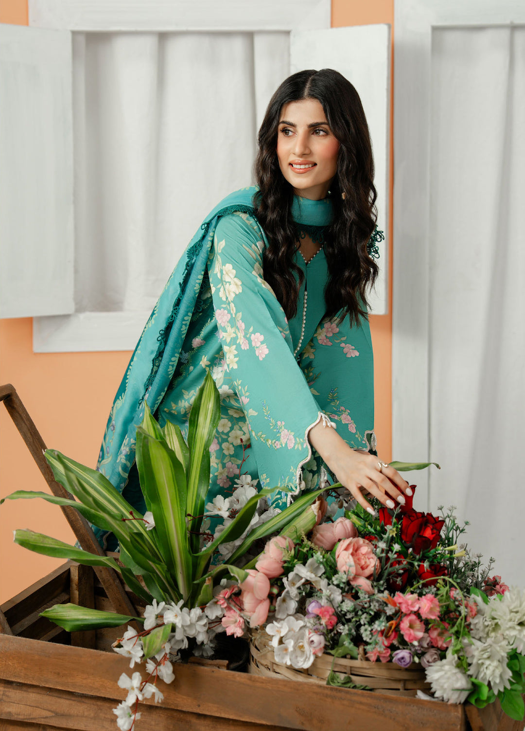 Sundaze by Zarposh Unstitched Printed Lawn 3 Piece Suit ZR26USL LAZULI - Festive Collection