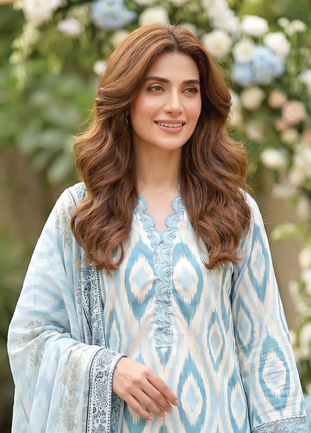 Essentials by Lakhany Unstitched Printed Lawn 3 Piece Suit LSM26UEL LG-MM-1032 - Summer Collection