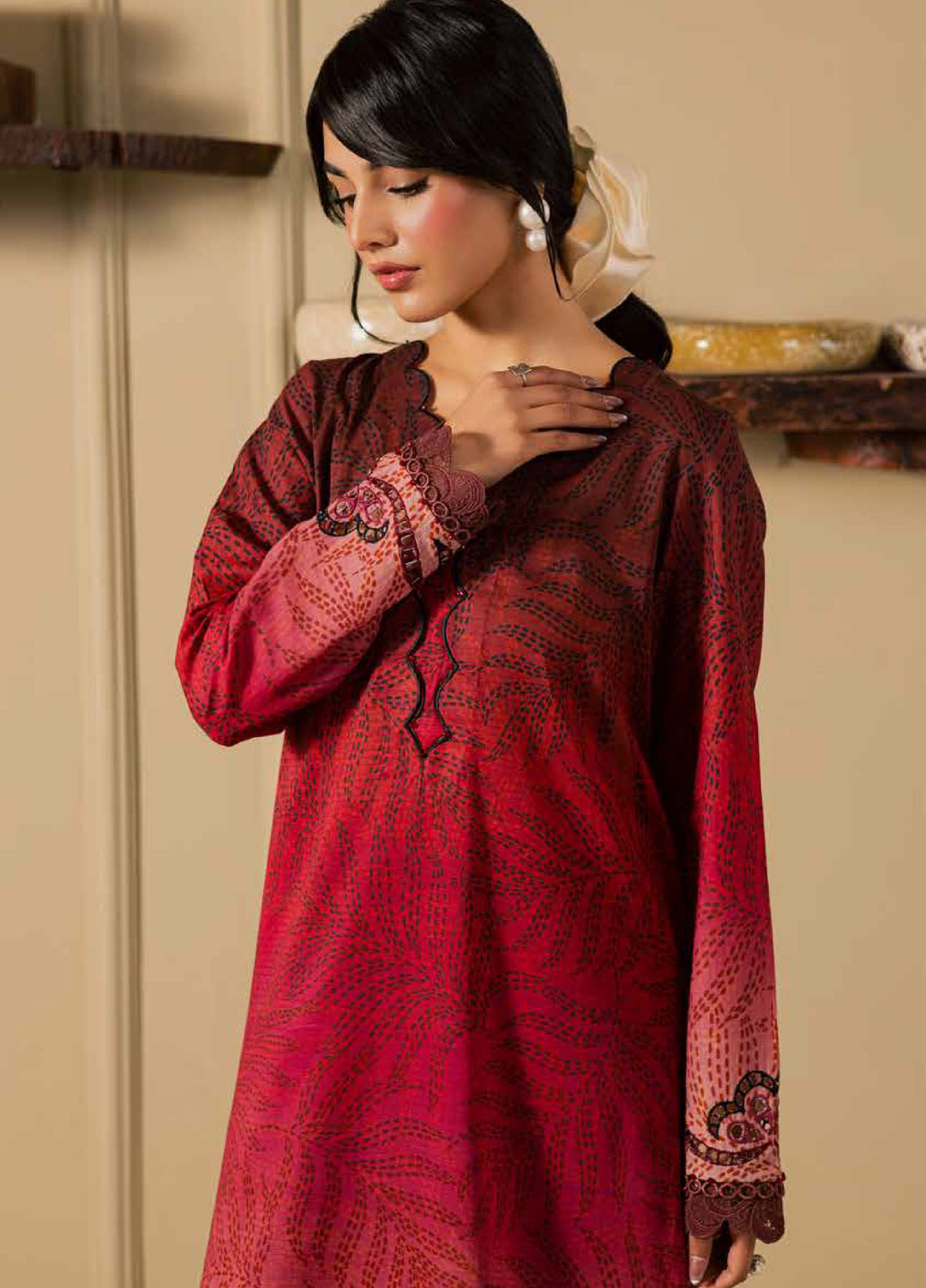 Ballerina by Nureh Unstitched Printed Chikankari Lawn 2 Piece Suit NU26UBL NU2-198 - Summer Collection