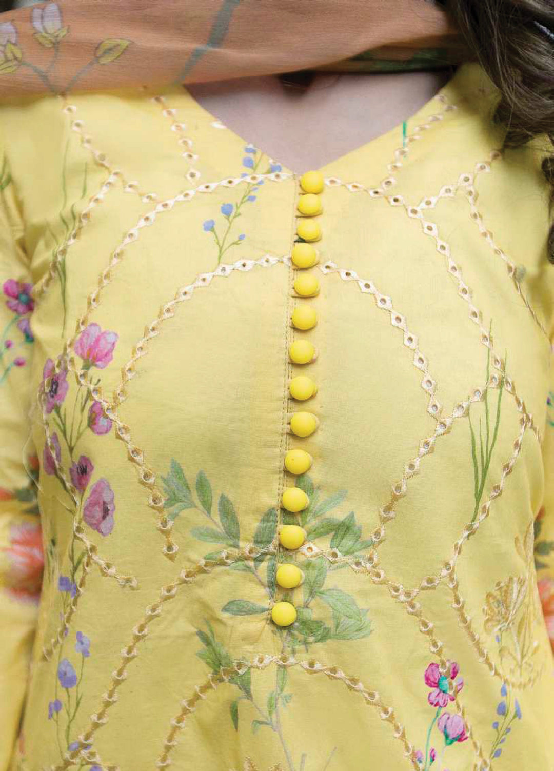 Sunshine Bloom by Al Zohaib Unstitched Embroidered Lawn 3 Piece Suit AZ26USL D7 - Summer Collection