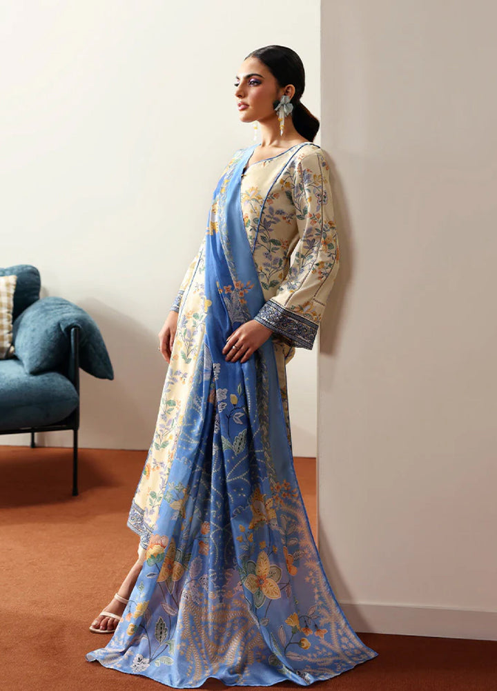 Basics by Gulaal Pret Embroidered Poly Lawn 3 Piece PL-03 Elaris - Summer Collection