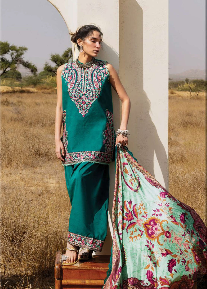 Zainab Chottani Unstitched Embroidered Luxury Lawn 3 Piece Suit ZC26ULZ D-2 MEHRI - Summer Collection