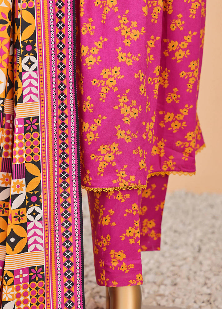 Wintry by Hz Textiles Printed Linen Suits Unstitched 3 Piece LCP-201 - Winter Collection