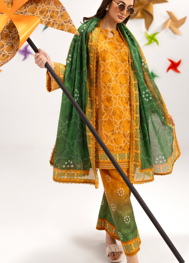 Coco Popup by Al Zohaib Unstitched Printed Lawn 3 Piece Suit AZ26UCP D-2 - Summer Collection