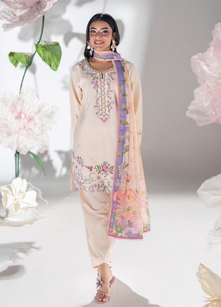 Blush N Bliss by Sahane Women RTW Embroidered Dobby Lawn 3 Piece Suit Sugar Bloom LP63009 Casual Collection
