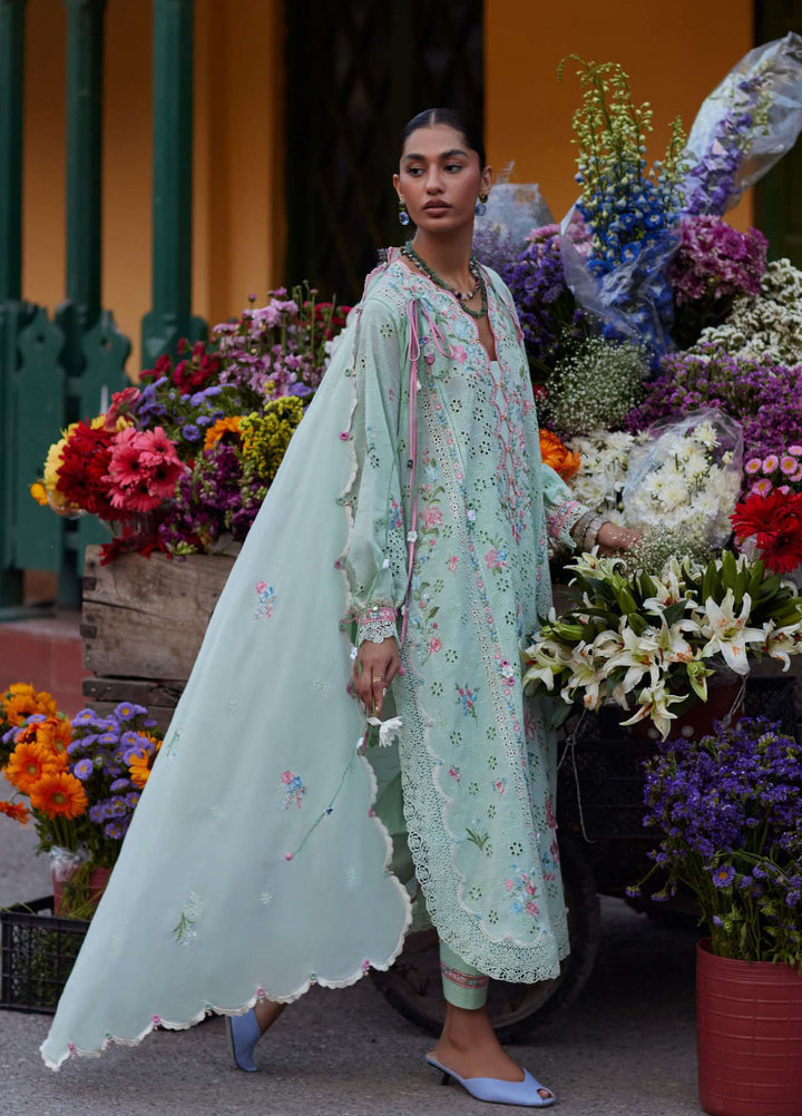 Wild Flower by Zaha Unstitched Embroidered Lawn 3 Piece Suit ZK26UWL ZF26-12 Jade Vine Reverie - Festive Collection
