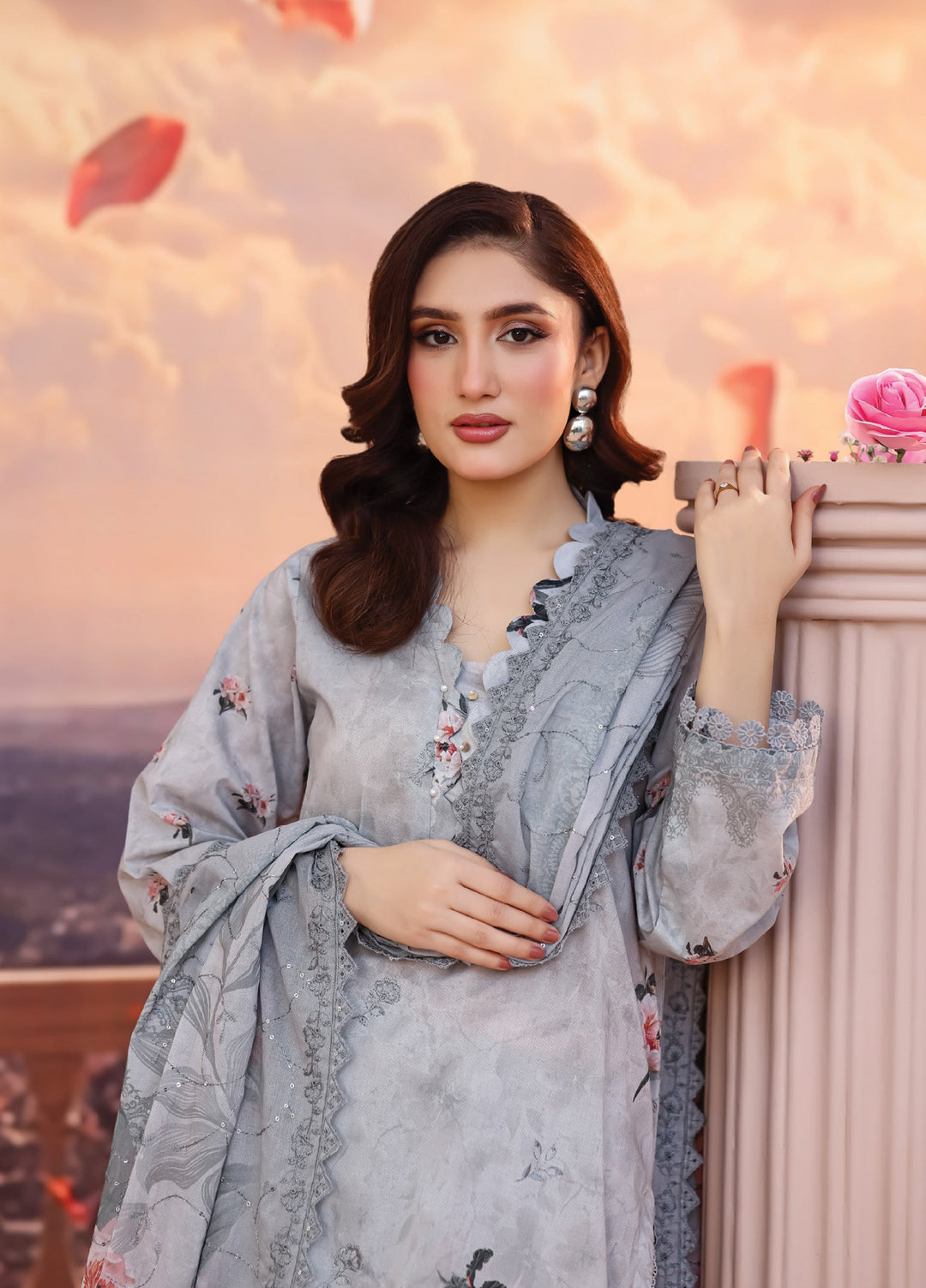 Salina by Regalia Textile Unstitched Cutwork Embroidered Lawn 3 Piece Suit RG26USCL D-4 - Summer Collection