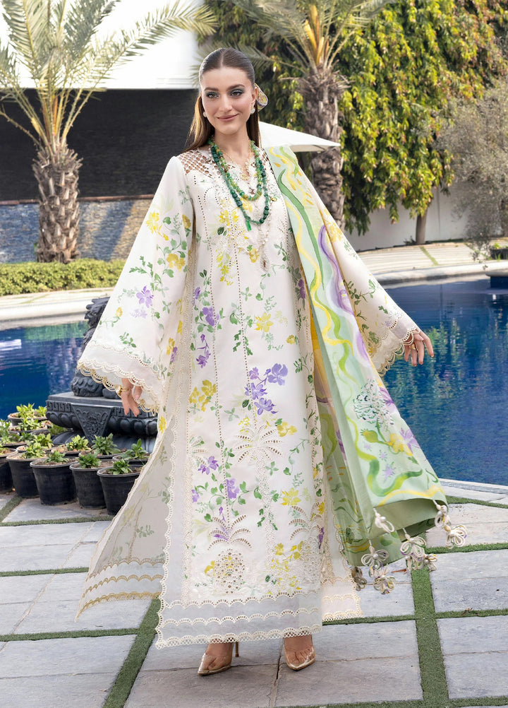Flow by Crimson Unstitched Embroidered Lawn 3 Piece Suit CR26UFL D4 A-Opal - Festive Collection