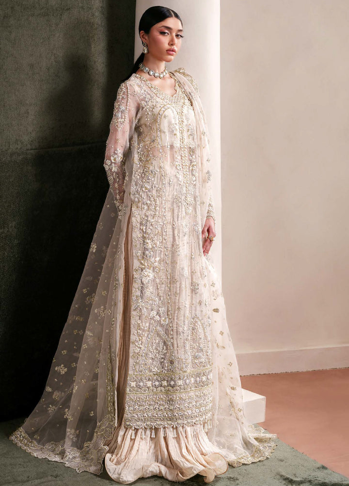 Starlet Jewels by Emaan Adeel Unstitched Embroidered Organza 3 Piece Suit EA26USF Howlite - Festive Collection
