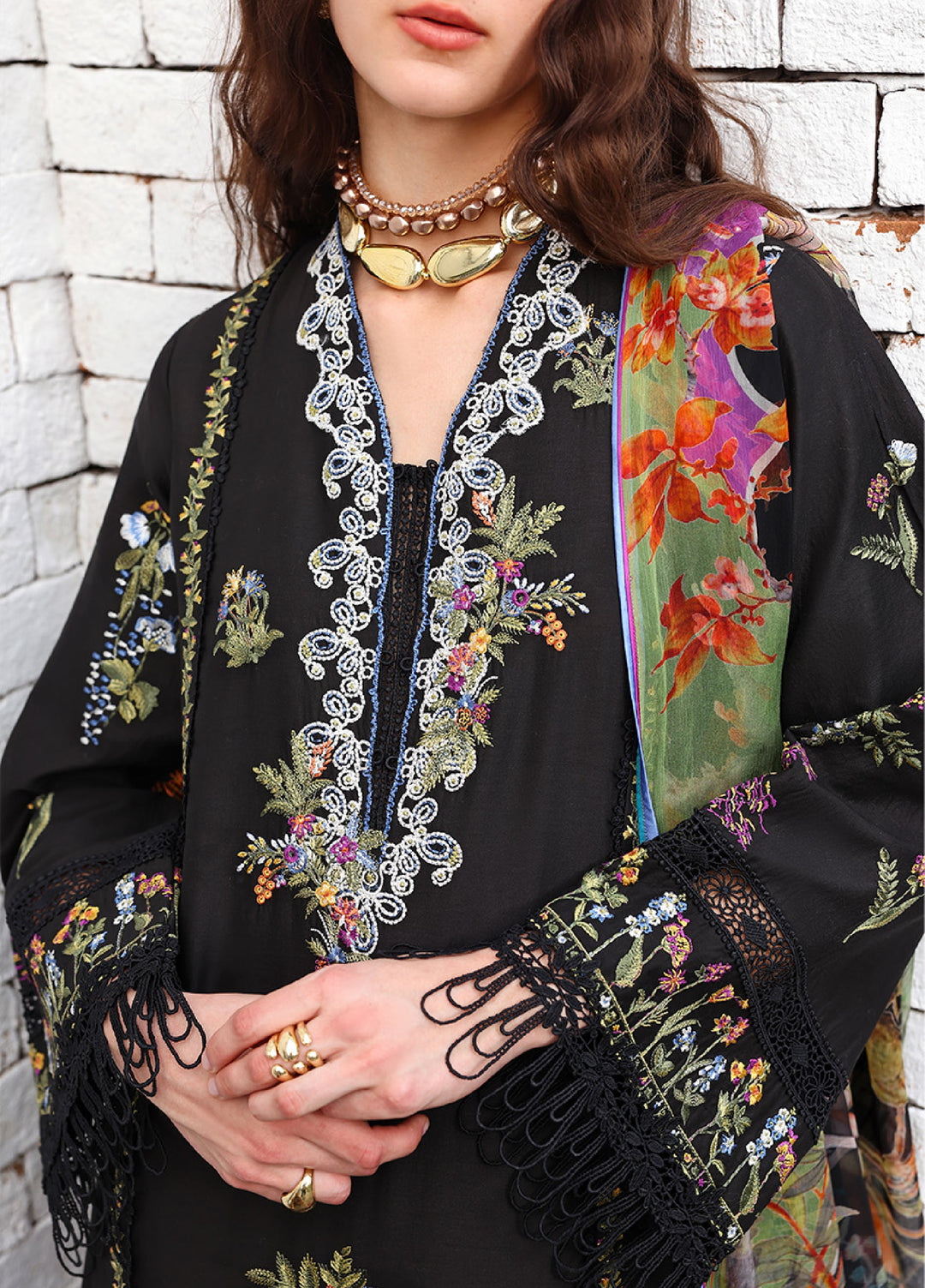 Belle Saison by Esmel Unstitched Embroidered Lawn 3 Piece Suit EML26ULB Elvire EUNSS260212 - Festive Collection