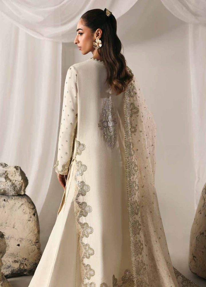 Serein Luxe by Emaan Adeel Unstitched Raw Silk Embroidered Suits 3 Piece EA25SL D-3 Misty Dawn - Festive Collection