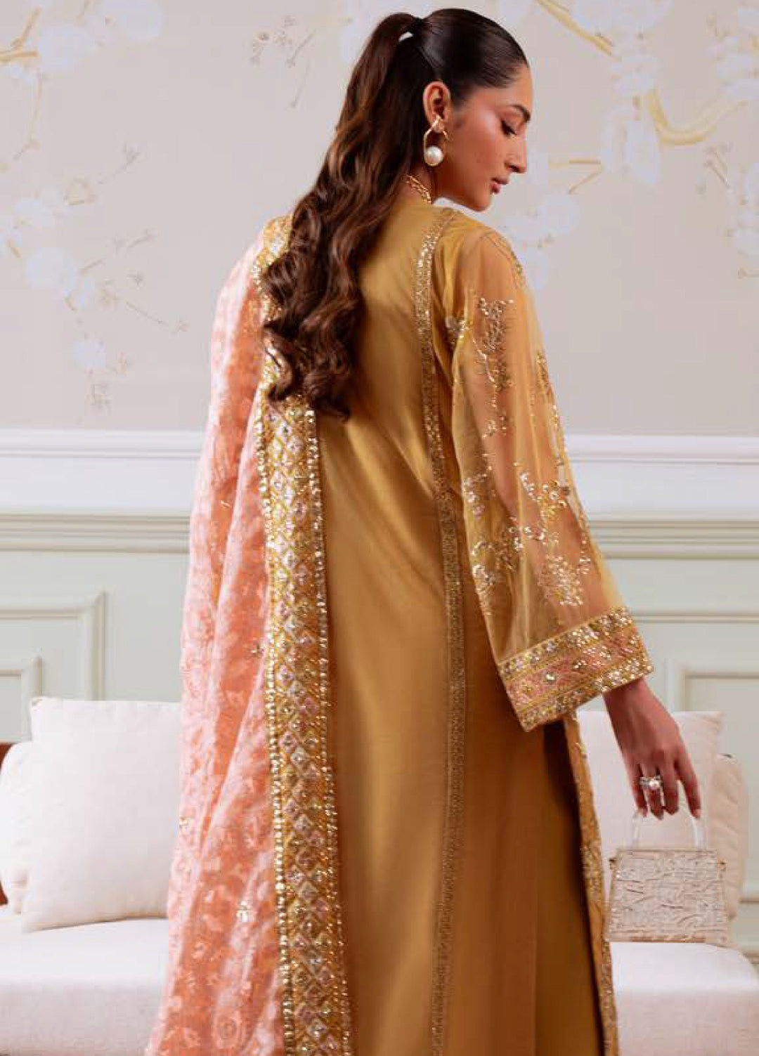 Elanora by Nureh Embroidered Unstitched Luxury Chiffon 3 Piece Suits NU25EC NEL-81 - Festive Collection