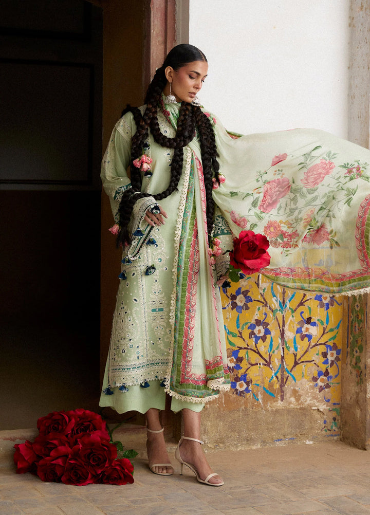 Zan by Hussain Rehar Unstitched Embroidered Lawn 3 Piece Suit HR26UZF Nane D-79 - Festive Collection