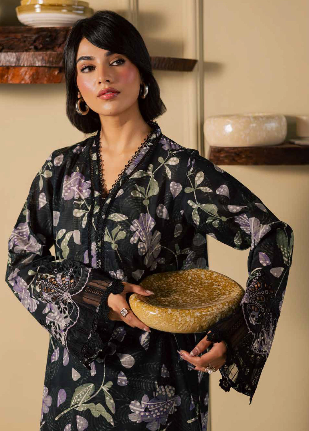 Ballerina by Nureh Unstitched Printed Chikankari Lawn 2 Piece Suit NU26UBL NU2-201 - Summer Collection