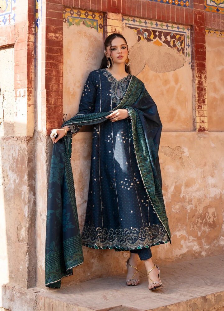 Xenia Formal Luxury Unstitched Embroidered Raw Silk Suits 3 Piece XE25FL D-03 Asmira - Formals Collection