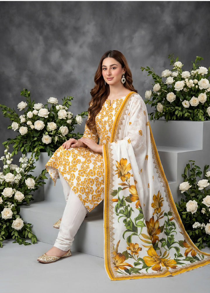 Salina Dobby by Regalia Textiles Unstitched Printed Lawn 3 Piece Suit RG26UPS D-05 - Casual Collection