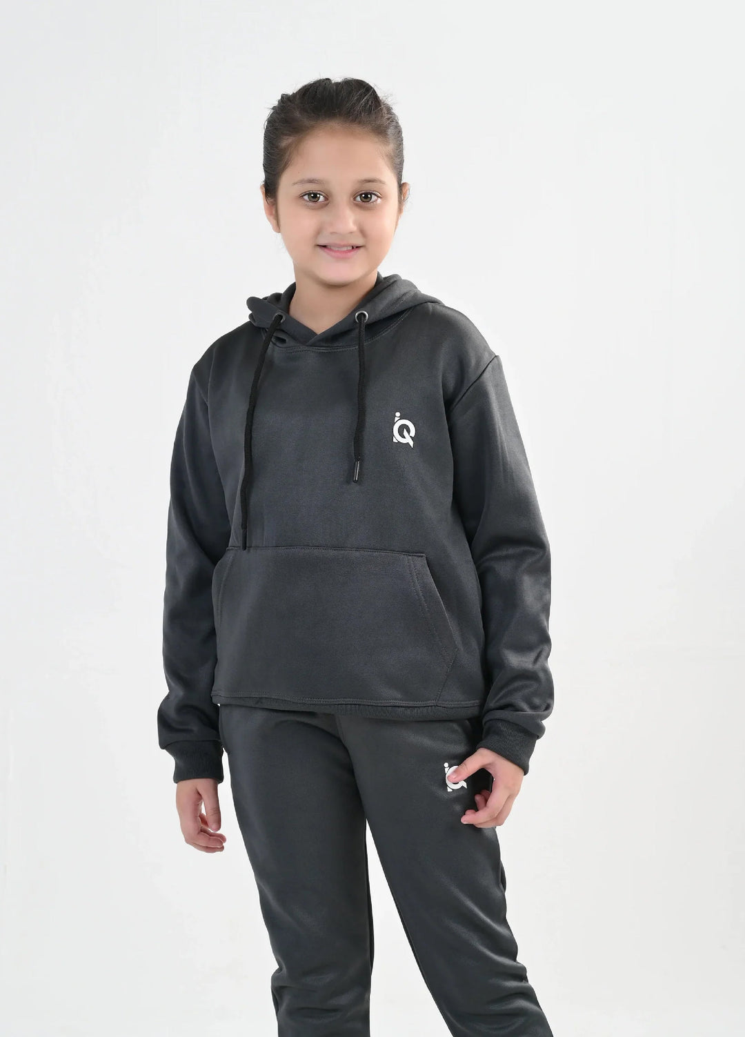 IQ Exclusive Kids Track Suit Fleece 2 PieceGraphite Hoodie Tracksuit-Unisex Kids - Winter Collection