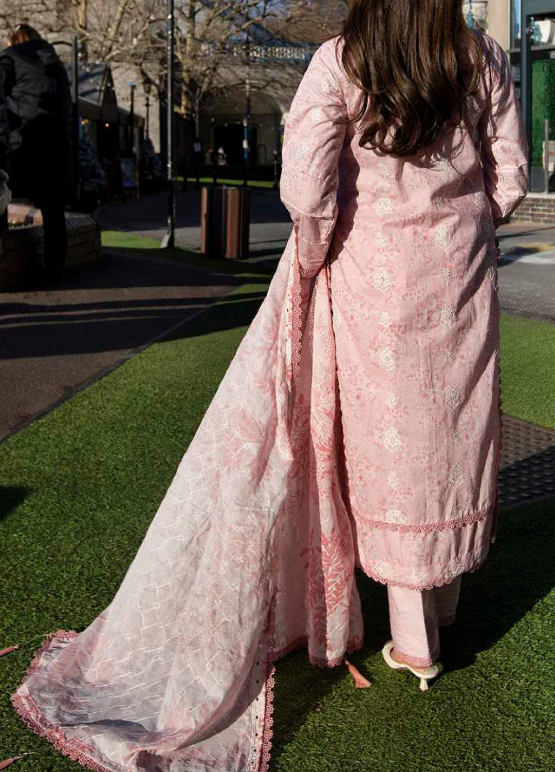 AL Zohaib Dhagakari Unstitched Embroidered Lawn 3 Piece Suit AZ26UD D-4 - Summer Collection