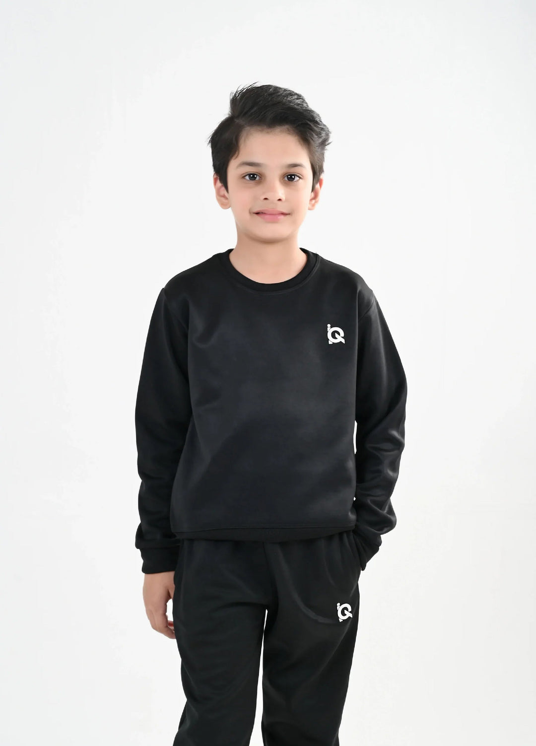 IQ Exclusive Kids Track Suit Fleece 2 PieceBlack IQ Sweatshirt-Unisex Kids - Winter Collection