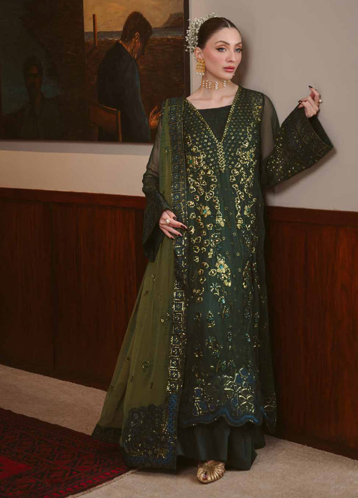 Elaya by Nureh Unstitched Embroidered Chiffon 4 Piece Suit NU26UEF NEL-93 - Festive Collection