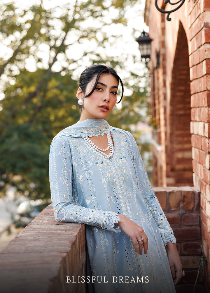 Mirabelle by Emaan Adeel Unstitched Embroidered Luxury Lawn 3 Piece Suit EA26UML D7 Blissful Dreams - Festive Collection