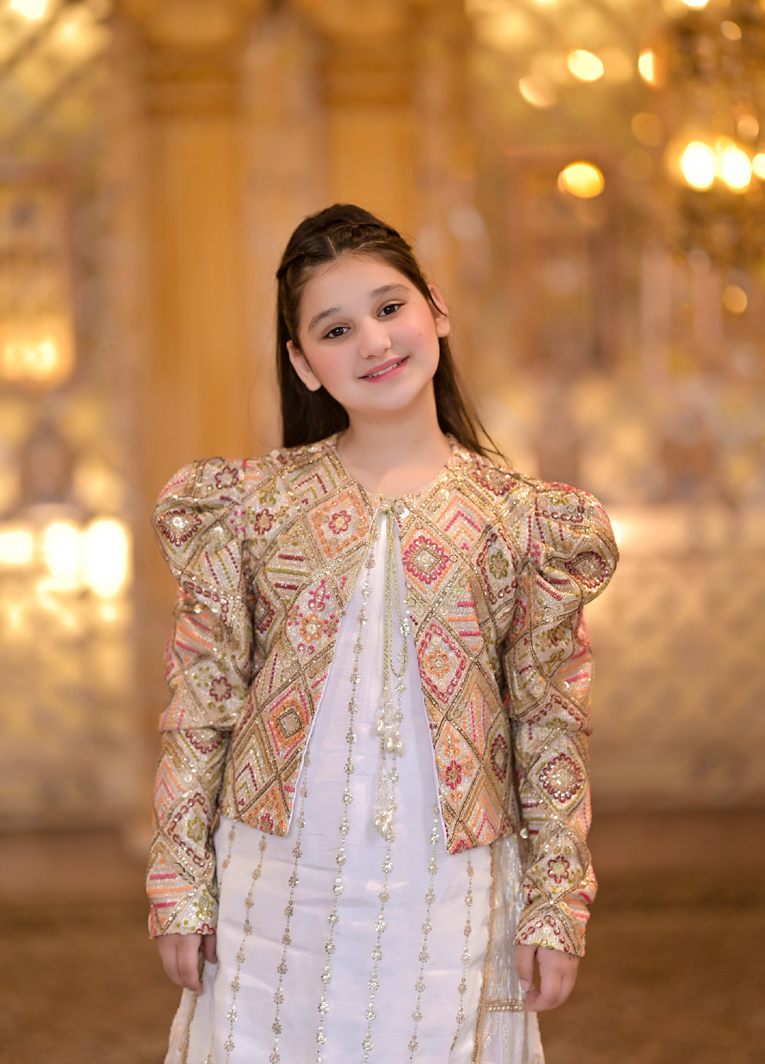 Andaz e Jahan by Qurratulain Saqib Pret kids Chiffon 3 Piece Chikankari Afreen Afreen - Wedding Collection